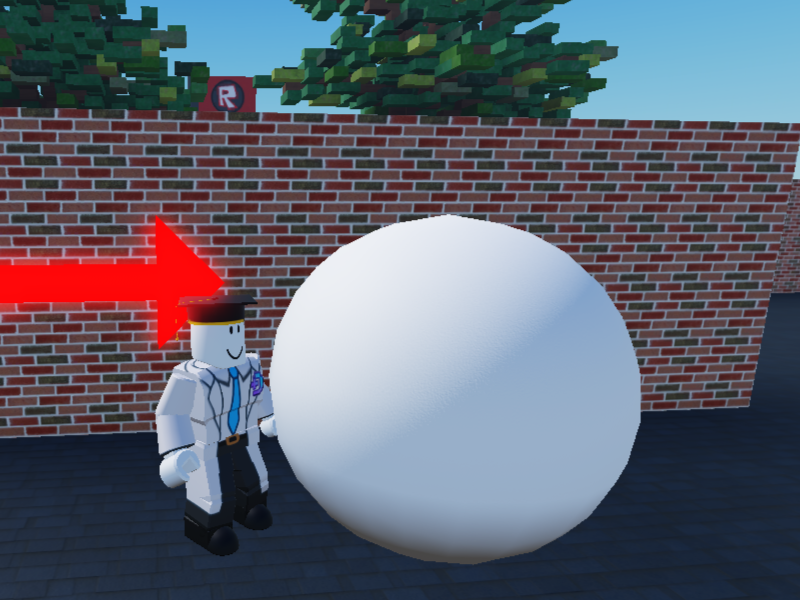 大きなボールを動かすロブロックスジュニアの学習画面