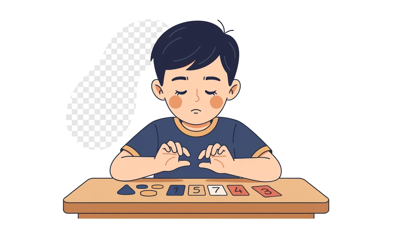 算数を考える小学生