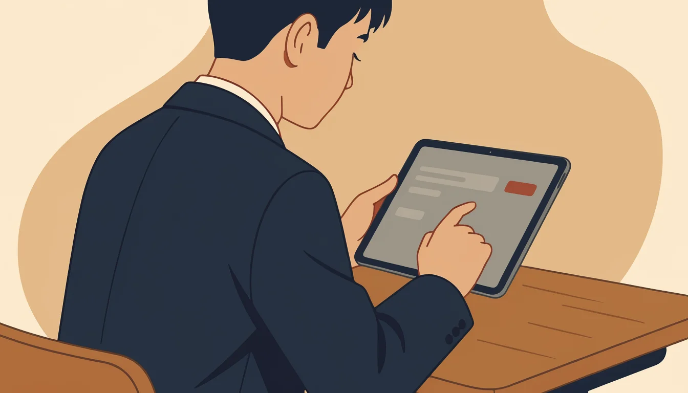 AI教材で学ぶ生徒