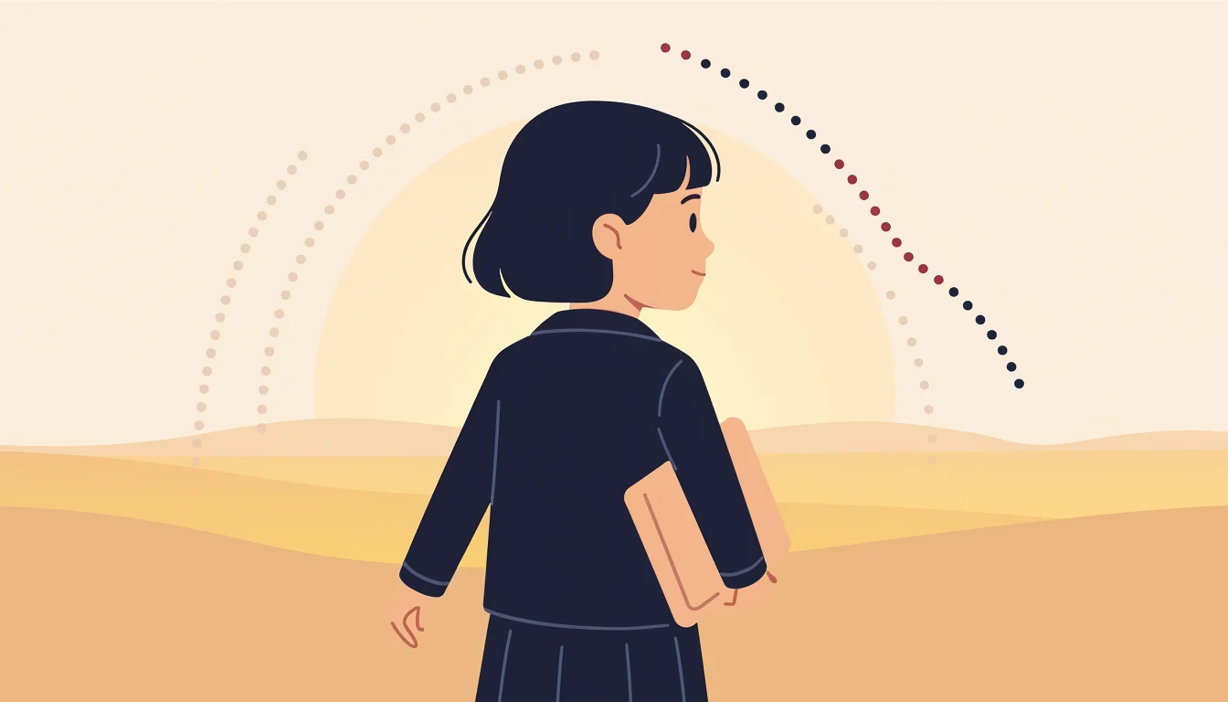 未来を見つめる生徒